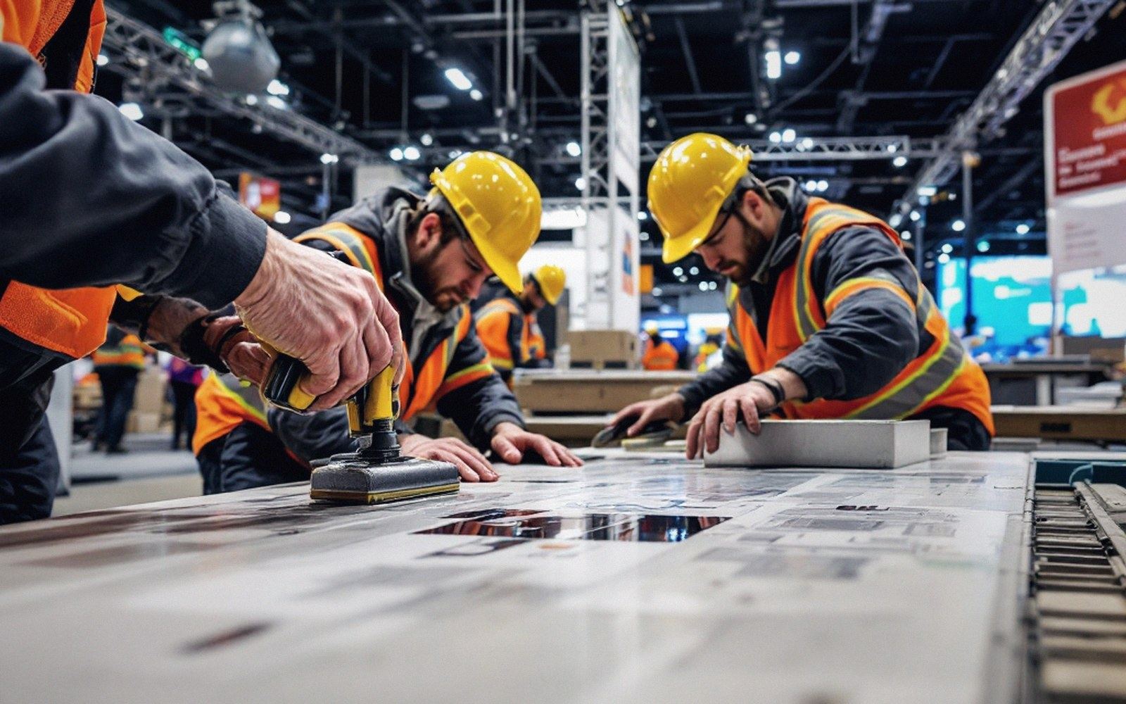 Hands squeegeeing vinyl graphics onto a panel